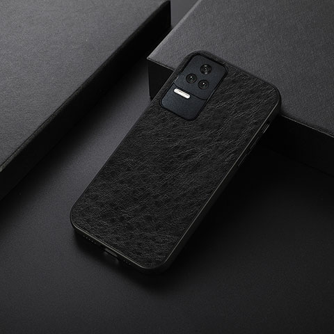 Funda Lujo Cuero Carcasa B05H para Xiaomi Poco F4 5G Negro