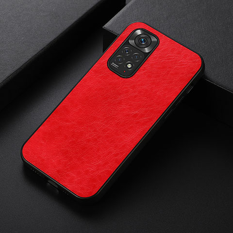 Funda Lujo Cuero Carcasa B05H para Xiaomi Redmi Note 11S 4G Rojo