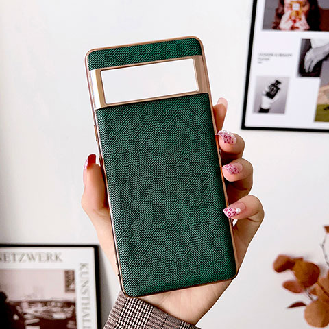 Funda Lujo Cuero Carcasa B06H para Google Pixel 6 5G Verde