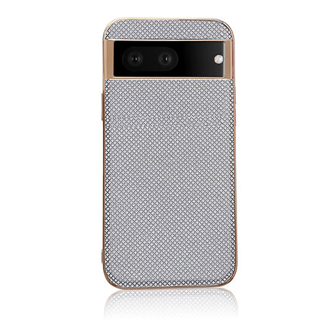 Funda Lujo Cuero Carcasa B06H para Google Pixel 6a 5G Plata