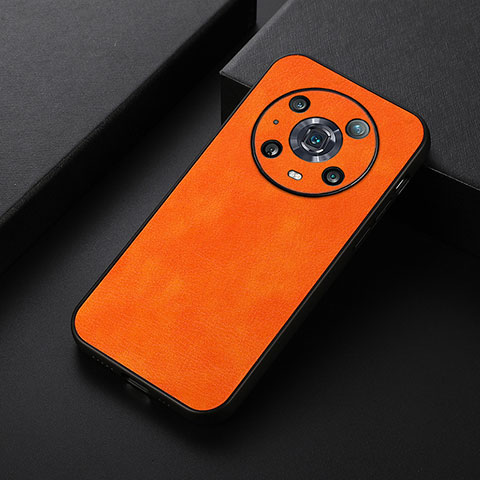 Funda Lujo Cuero Carcasa B06H para Huawei Honor Magic4 Pro 5G Naranja