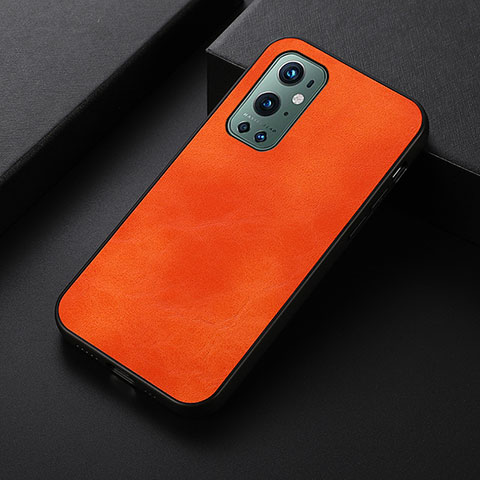 Funda Lujo Cuero Carcasa B06H para OnePlus 9 Pro 5G Naranja