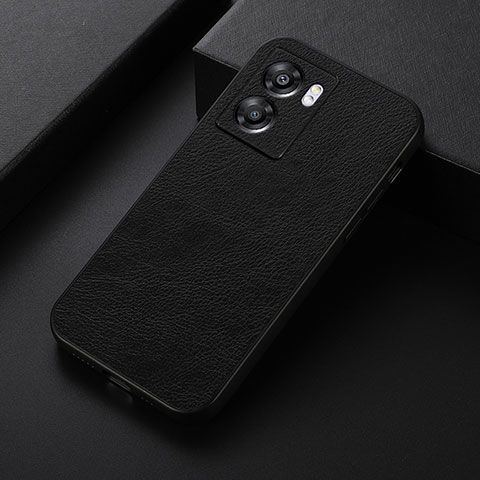 Funda Lujo Cuero Carcasa B06H para Realme Narzo 50 5G Negro