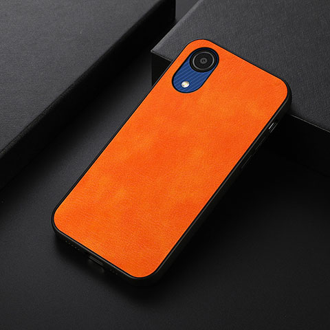 Funda Lujo Cuero Carcasa B06H para Samsung Galaxy A03 Core Naranja