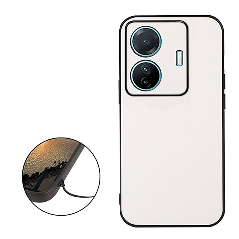 Funda Lujo Cuero Carcasa B06H para Vivo T1 5G Blanco