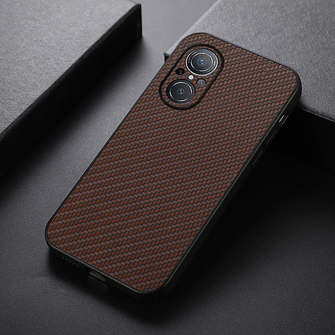 Funda Lujo Cuero Carcasa B07H para Huawei Honor 50 SE 5G Marron