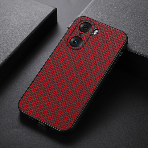 Funda Lujo Cuero Carcasa B07H para Huawei Honor 60 5G Rojo