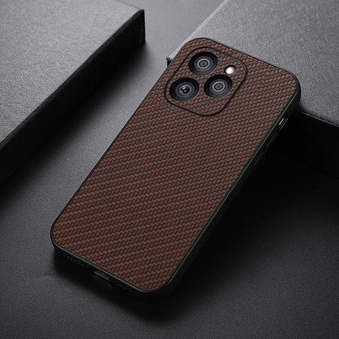 Funda Lujo Cuero Carcasa B07H para Huawei Honor 60 SE 5G Marron