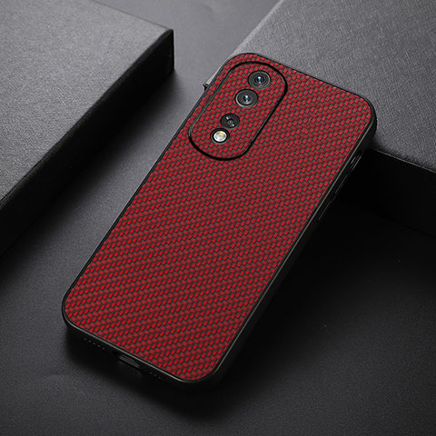 Funda Lujo Cuero Carcasa B07H para Huawei Honor 80 5G Rojo