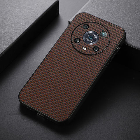 Funda Lujo Cuero Carcasa B07H para Huawei Honor Magic4 Pro 5G Marron