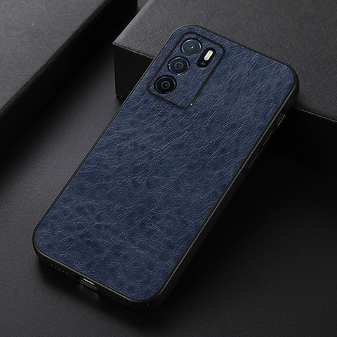 Funda Lujo Cuero Carcasa B07H para Oppo A16s Azul