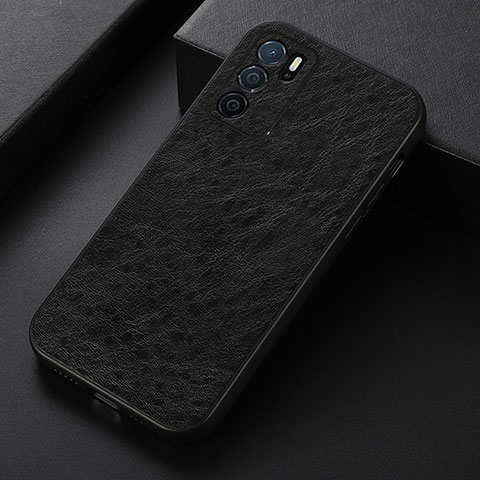 Funda Lujo Cuero Carcasa B07H para Oppo A54s Negro