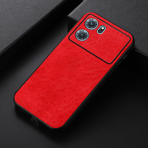 Funda Lujo Cuero Carcasa B07H para Oppo K10 5G Rojo