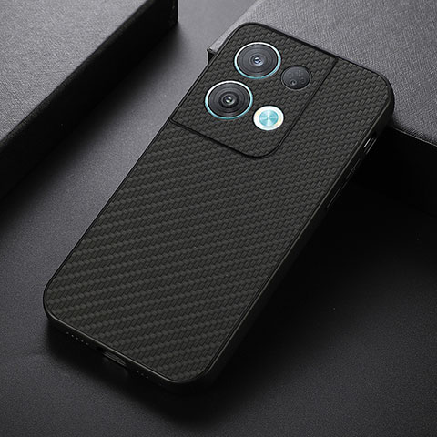 Funda Lujo Cuero Carcasa B07H para Oppo Reno8 Pro 5G Negro