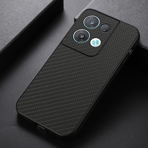 Funda Lujo Cuero Carcasa B07H para Oppo Reno9 Pro 5G Negro