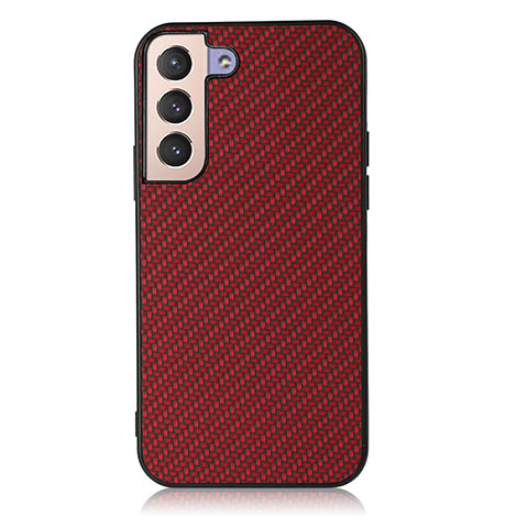 Funda Lujo Cuero Carcasa B07H para Samsung Galaxy S21 FE 5G Rojo