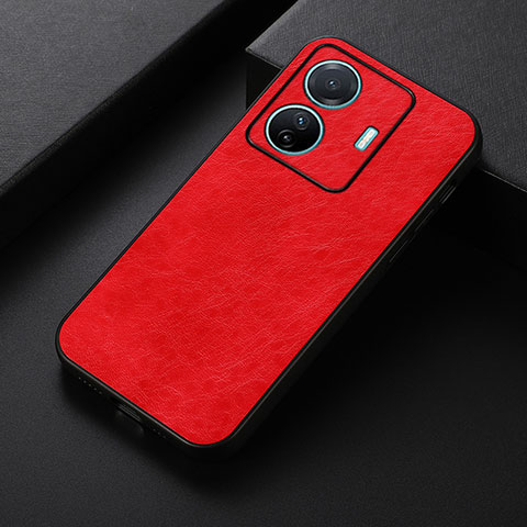 Funda Lujo Cuero Carcasa B07H para Vivo iQOO Z6 Pro 5G Rojo