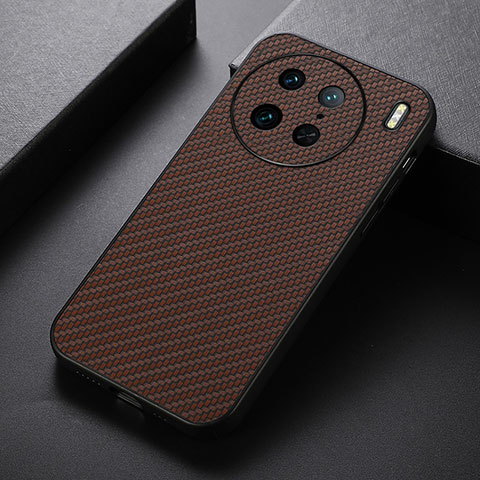 Funda Lujo Cuero Carcasa B07H para Vivo X90 Pro 5G Marron