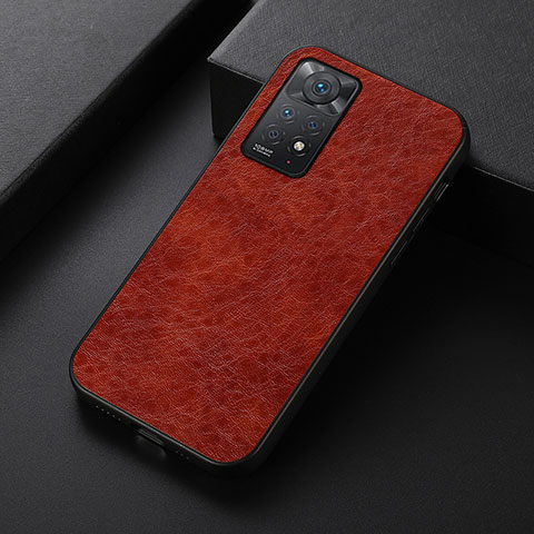 Funda Lujo Cuero Carcasa B07H para Xiaomi Redmi Note 11 Pro 5G Marron