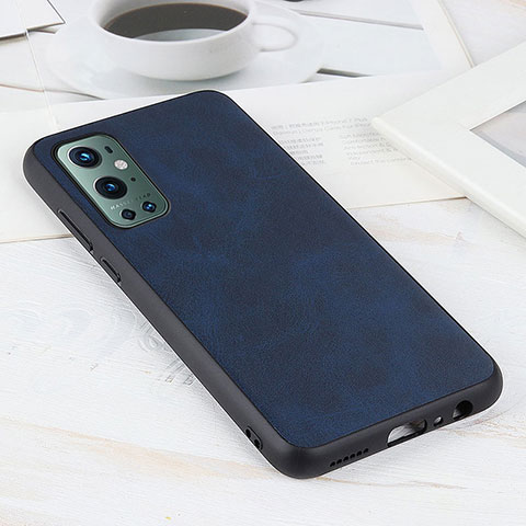 Funda Lujo Cuero Carcasa B08H para OnePlus 9 Pro 5G Azul