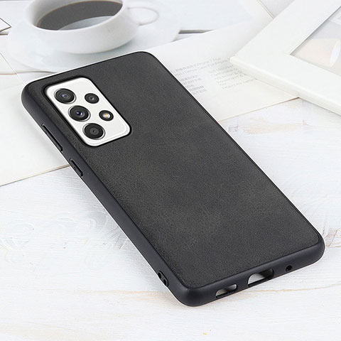 Funda Lujo Cuero Carcasa B08H para Samsung Galaxy A52 4G Negro