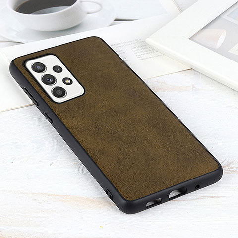 Funda Lujo Cuero Carcasa B08H para Samsung Galaxy A52 4G Verde