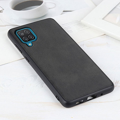 Funda Lujo Cuero Carcasa B08H para Samsung Galaxy M12 Negro