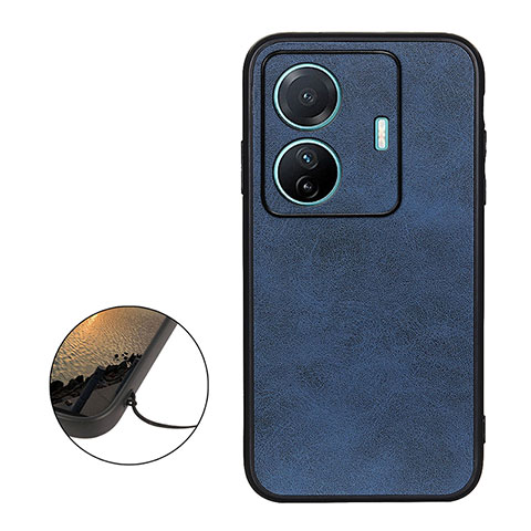 Funda Lujo Cuero Carcasa B08H para Vivo T1 Pro 5G Azul