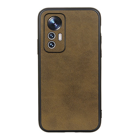 Funda Lujo Cuero Carcasa B08H para Xiaomi Mi 12 Lite 5G Marron Claro