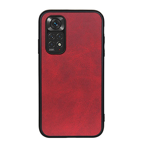 Funda Lujo Cuero Carcasa B08H para Xiaomi Redmi Note 11 4G (2022) Rojo
