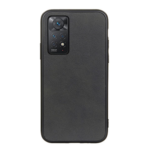 Funda Lujo Cuero Carcasa B08H para Xiaomi Redmi Note 11 Pro 4G Negro