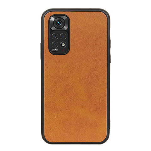 Funda Lujo Cuero Carcasa B08H para Xiaomi Redmi Note 11S 4G Marron