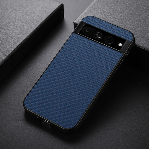 Funda Lujo Cuero Carcasa B09H para Google Pixel 7 Pro 5G Azul