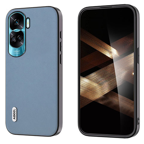 Funda Lujo Cuero Carcasa BH1 para Huawei Honor 90 Lite 5G Azul Claro