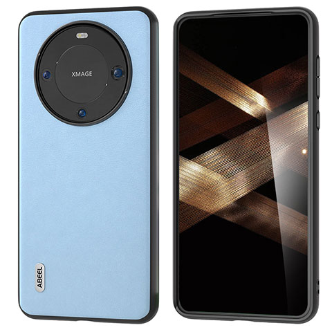 Funda Lujo Cuero Carcasa BH1 para Huawei Mate 60 Azul Claro