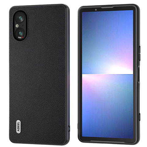 Funda Lujo Cuero Carcasa BH1 para Sony Xperia 5 V Negro