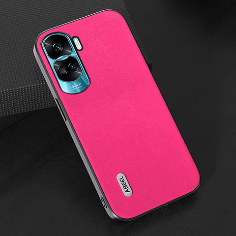 Funda Lujo Cuero Carcasa BH2 para Huawei Honor 90 Lite 5G Rosa Roja