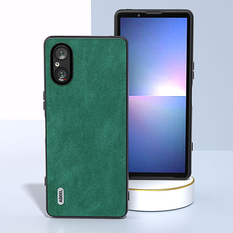 Funda Lujo Cuero Carcasa BH2 para Sony Xperia 5 V Verde