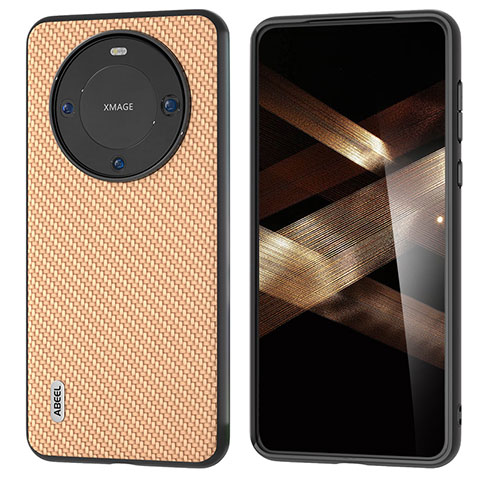 Funda Lujo Cuero Carcasa BH3 para Huawei Mate 60 Pro+ Plus Oro