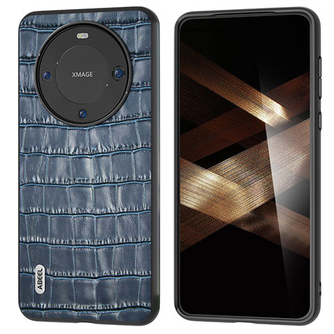 Funda Lujo Cuero Carcasa BH4 para Huawei Mate 60 Pro Azul