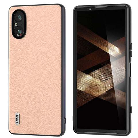 Funda Lujo Cuero Carcasa BH4 para Sony Xperia 5 V Rosa