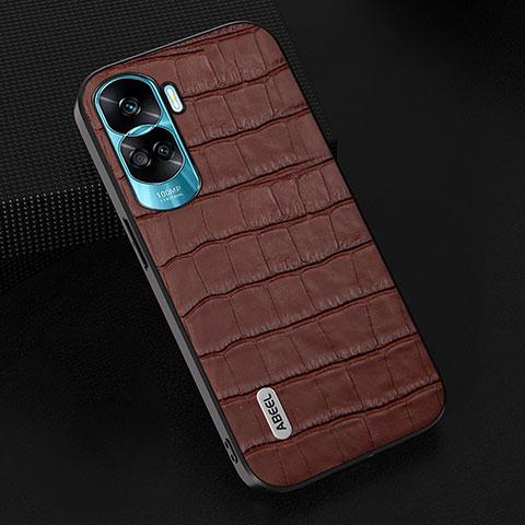 Funda Lujo Cuero Carcasa BH5 para Huawei Honor 90 Lite 5G Marron