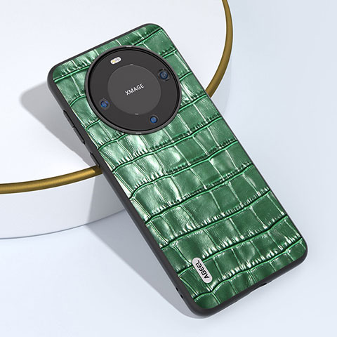 Funda Lujo Cuero Carcasa BH5 para Huawei Mate 60 Pro+ Plus Verde