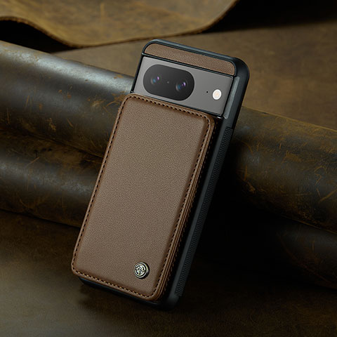 Funda Lujo Cuero Carcasa C01S para Google Pixel 8 5G Marron