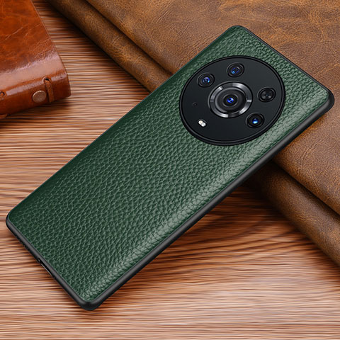 Funda Lujo Cuero Carcasa DL1 para Huawei Honor Magic3 Pro 5G Verde