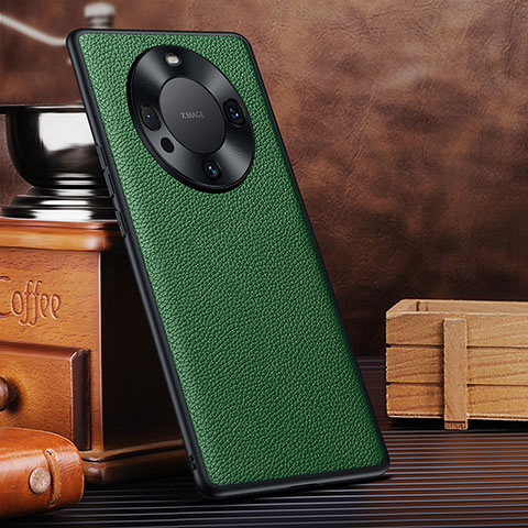 Funda Lujo Cuero Carcasa DL1 para Huawei Mate 60 Pro Verde