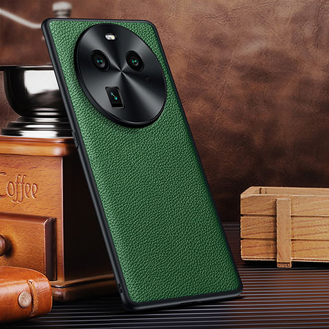 Funda Lujo Cuero Carcasa DL1 para Oppo Find X6 5G Verde