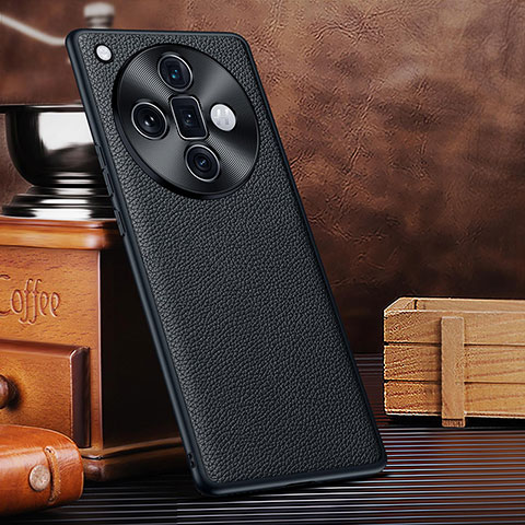 Funda Lujo Cuero Carcasa DL1 para Oppo Find X7 Ultra 5G Negro