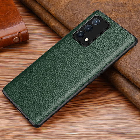 Funda Lujo Cuero Carcasa DL1 para Oppo K9 5G Verde