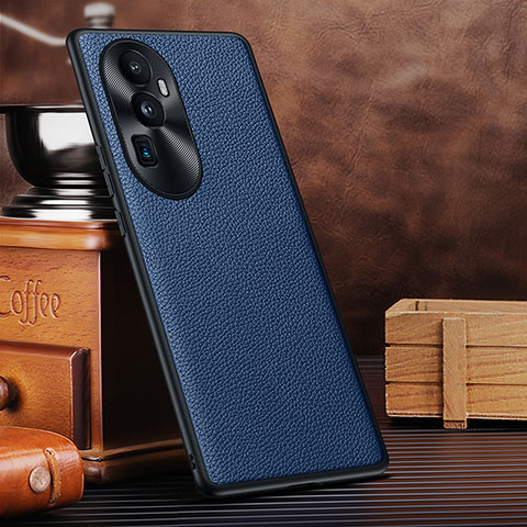 Funda Lujo Cuero Carcasa DL1 para Oppo Reno10 Pro+ Plus 5G Azul